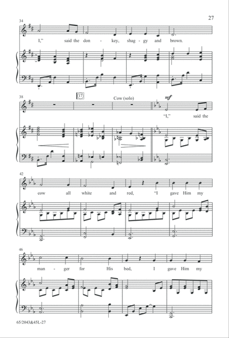 A Blest Messiah Born (Digital Download) 4-Part scores gallery preview page 27