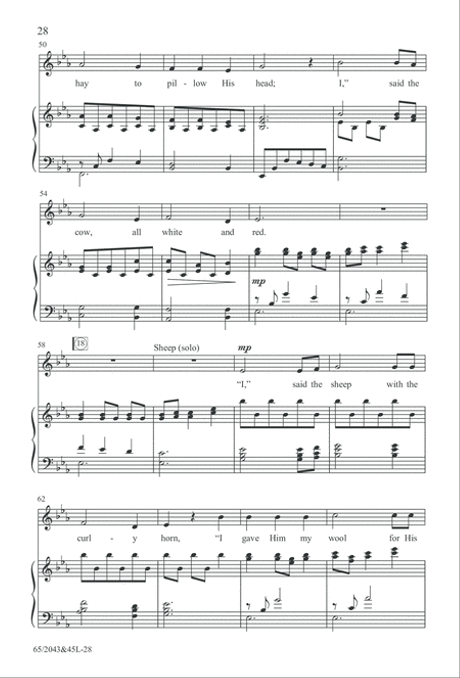 A Blest Messiah Born (Digital Download) 4-Part scores gallery preview page 28