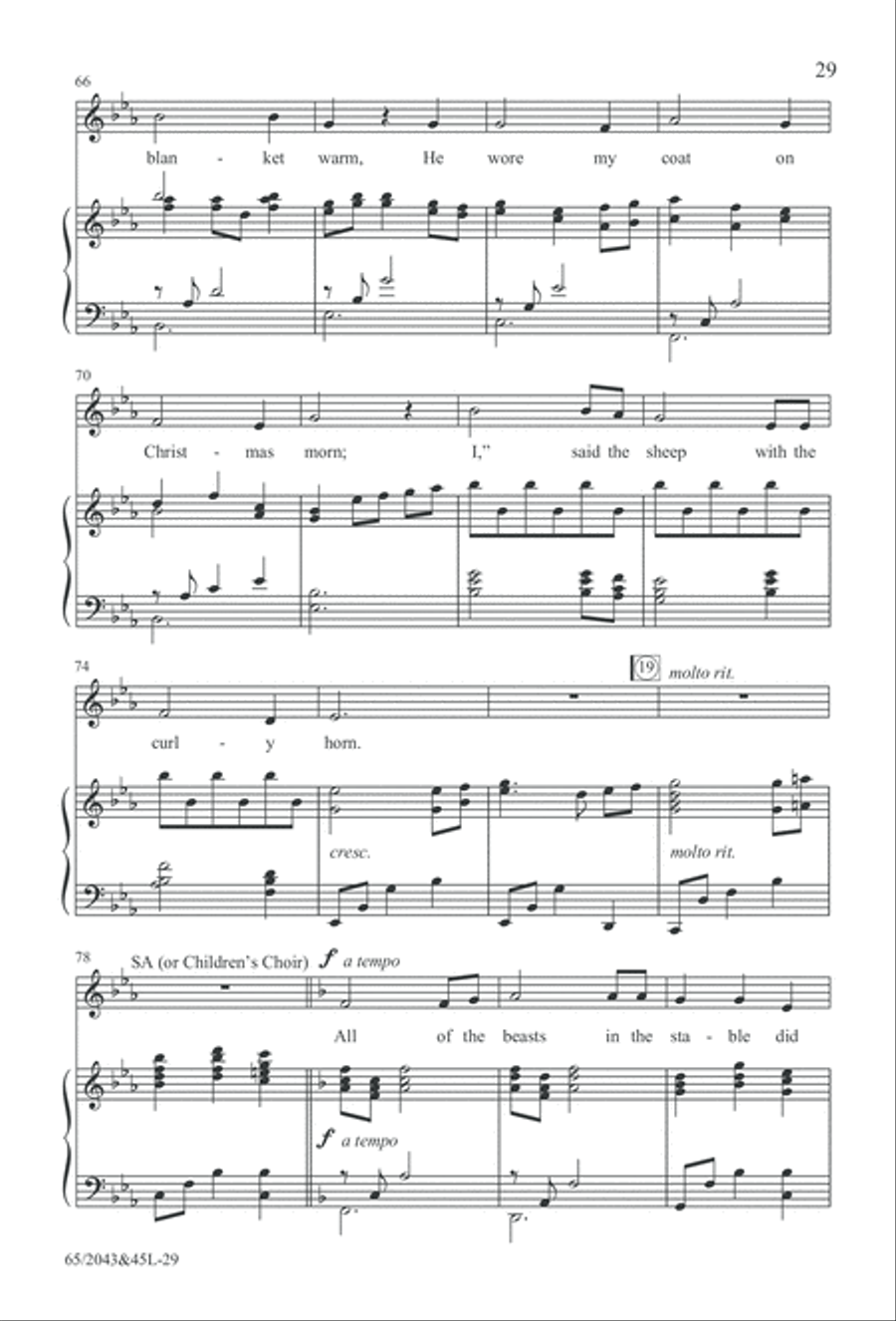 A Blest Messiah Born (Digital Download) 4-Part scores gallery preview page 29