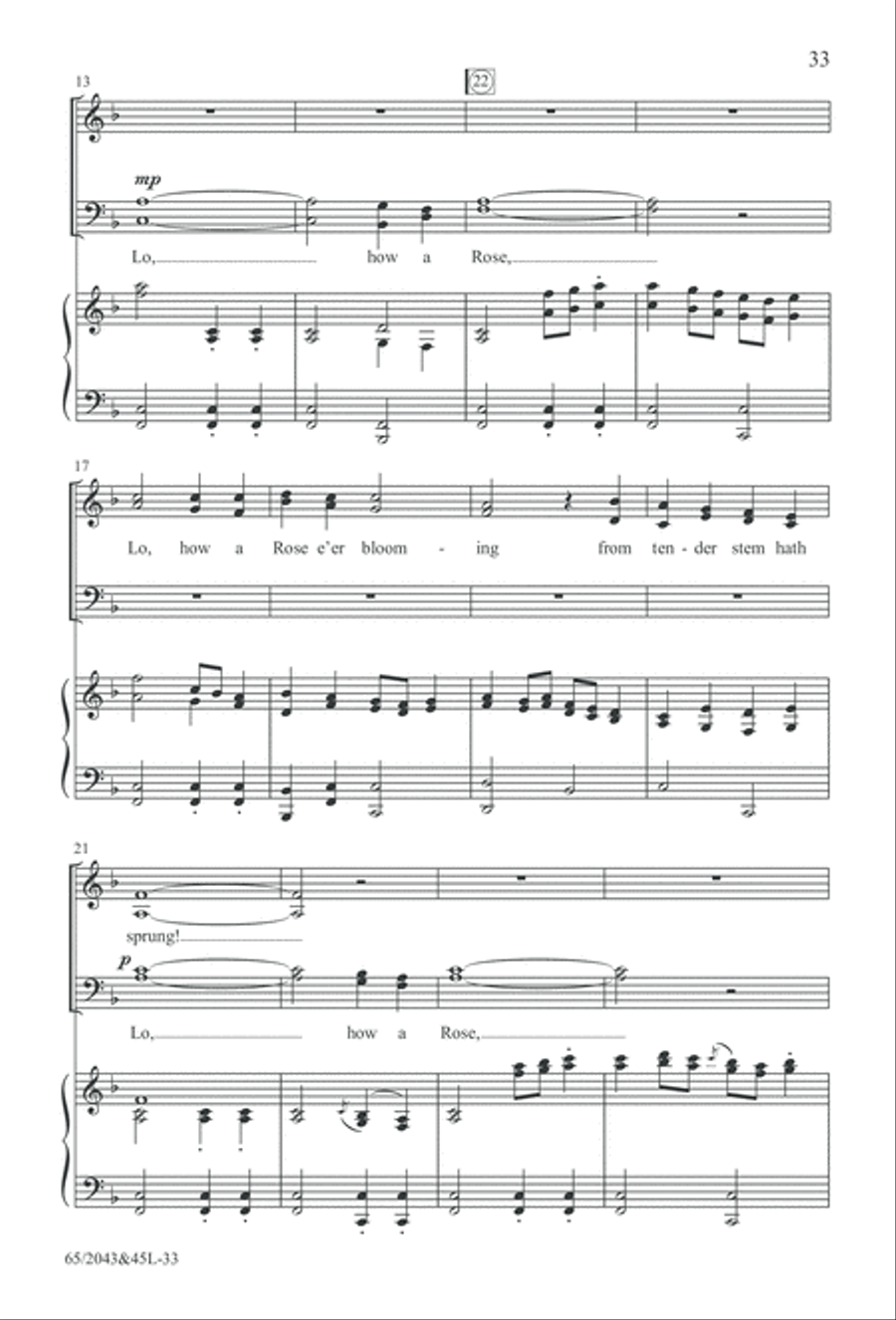 A Blest Messiah Born (Digital Download) 4-Part scores gallery preview page 33