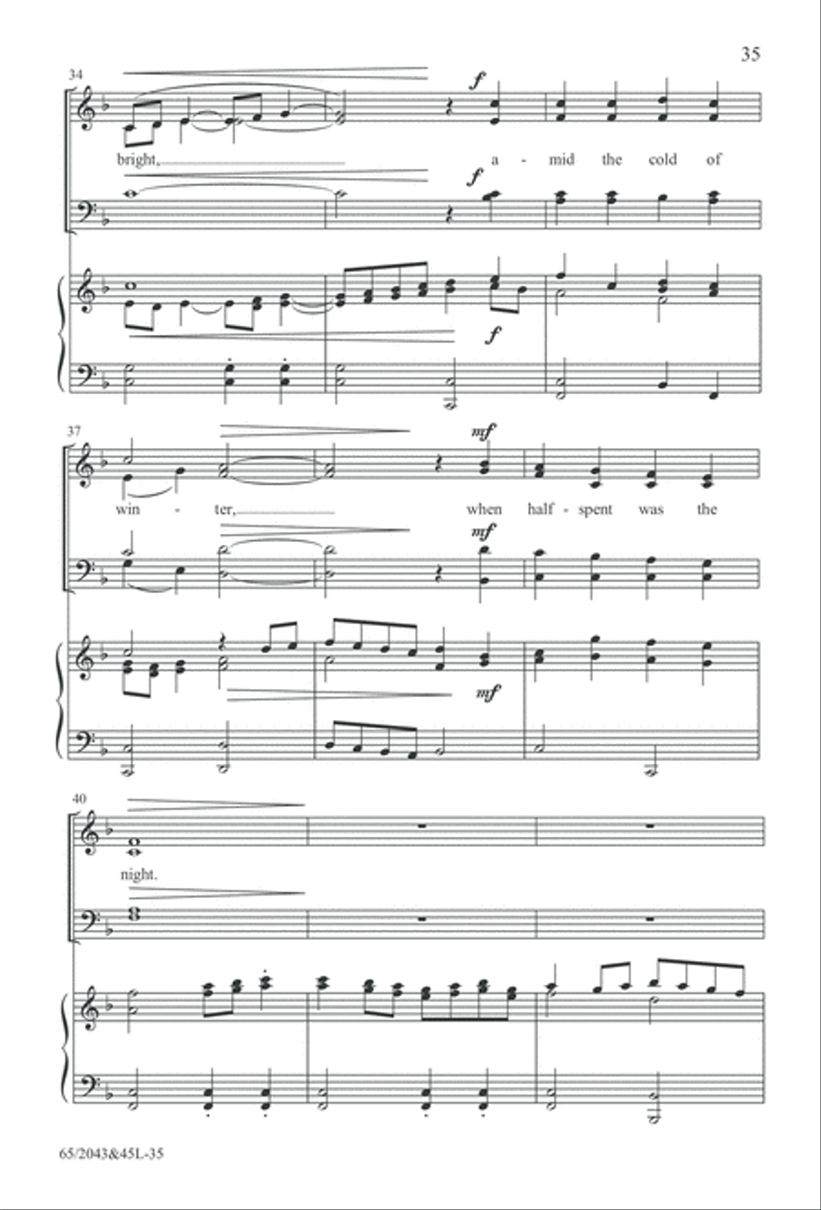 A Blest Messiah Born (Digital Download) 4-Part scores gallery preview page 35