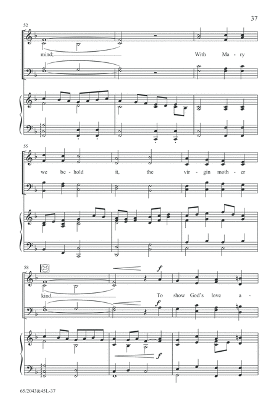 A Blest Messiah Born (Digital Download) 4-Part scores gallery preview page 37