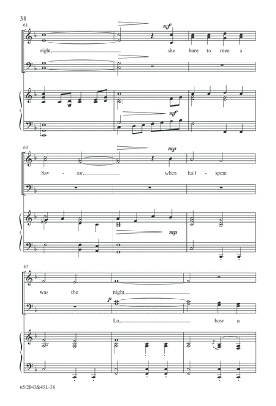A Blest Messiah Born (Digital Download) 4-Part scores gallery preview page 38