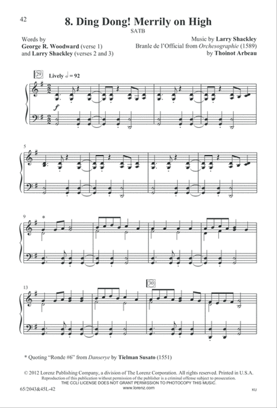 A Blest Messiah Born (Digital Download) 4-Part scores gallery preview page 42