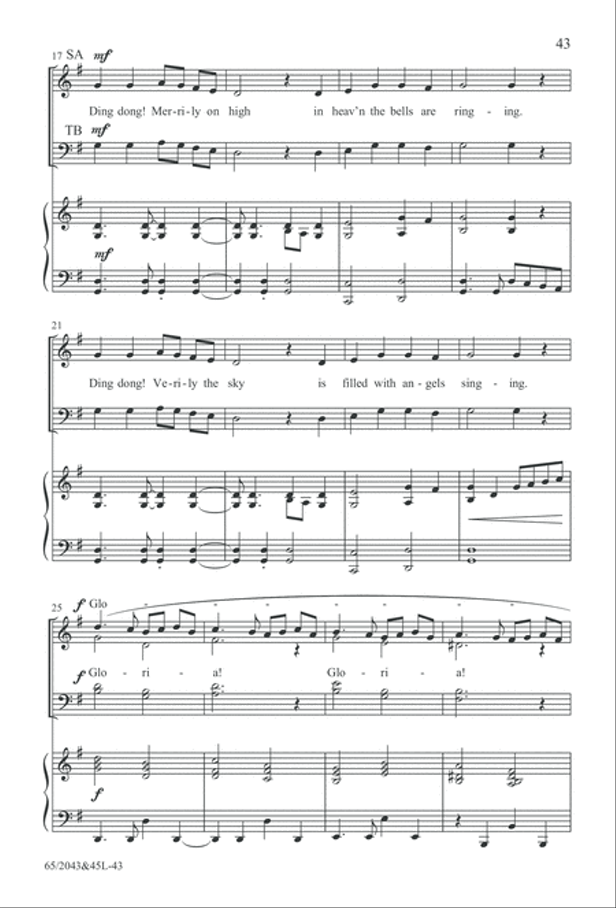 A Blest Messiah Born (Digital Download) 4-Part scores gallery preview page 43