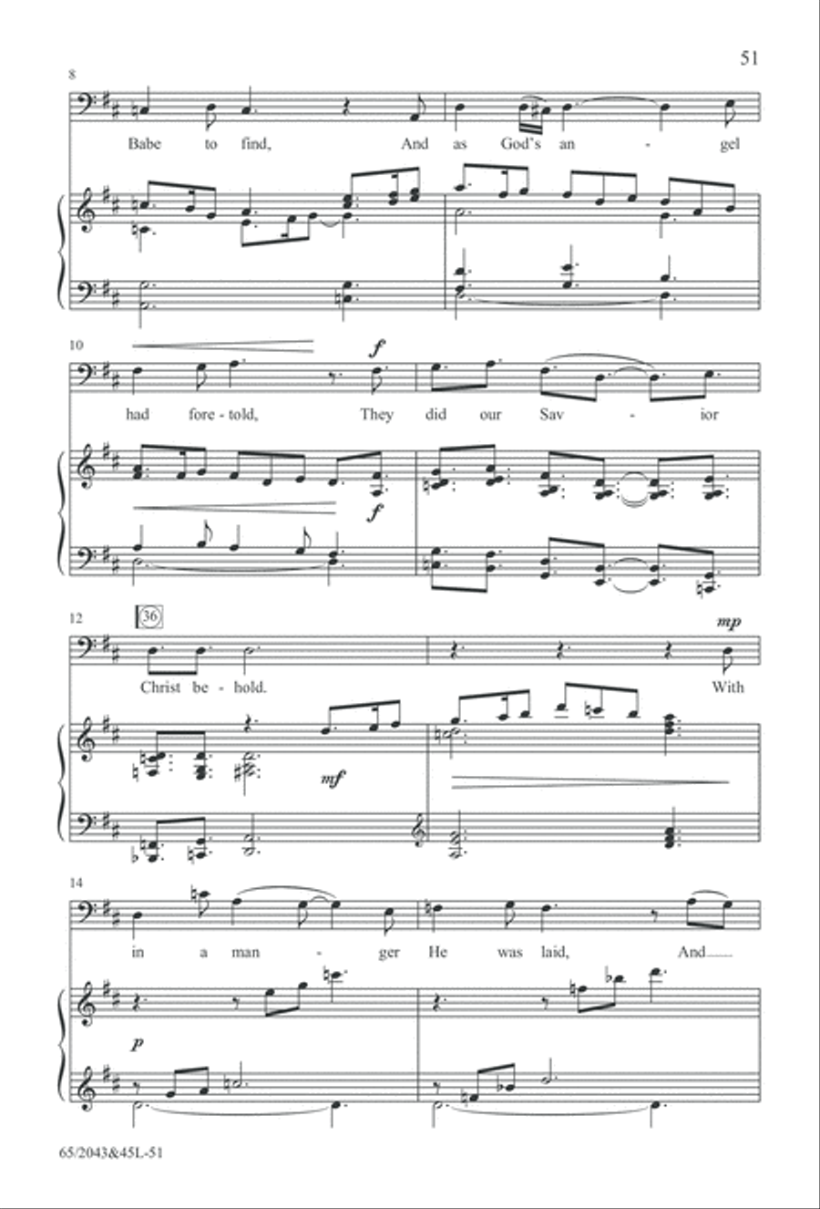 A Blest Messiah Born (Digital Download) 4-Part scores gallery preview page 51