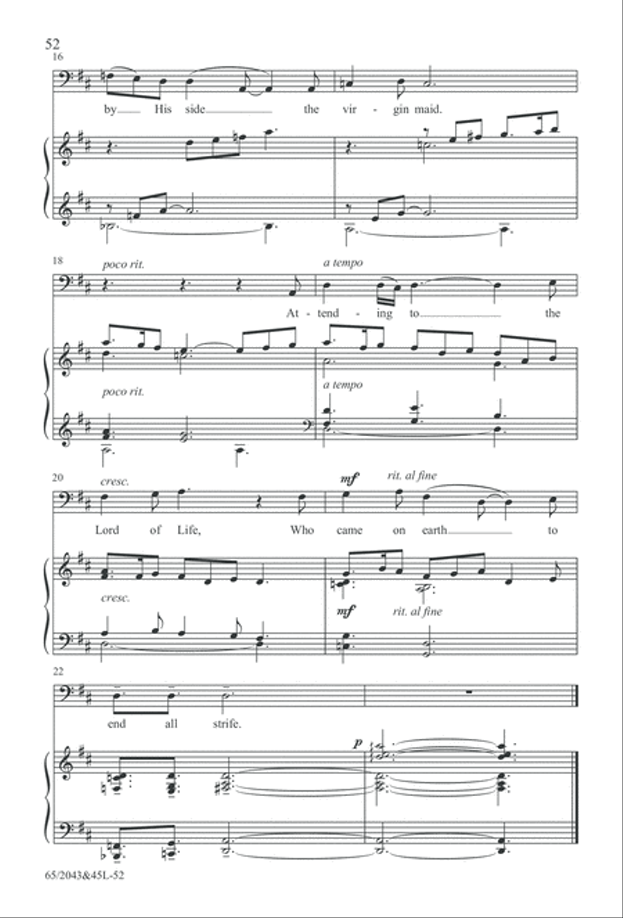 A Blest Messiah Born (Digital Download) 4-Part scores gallery preview page 52