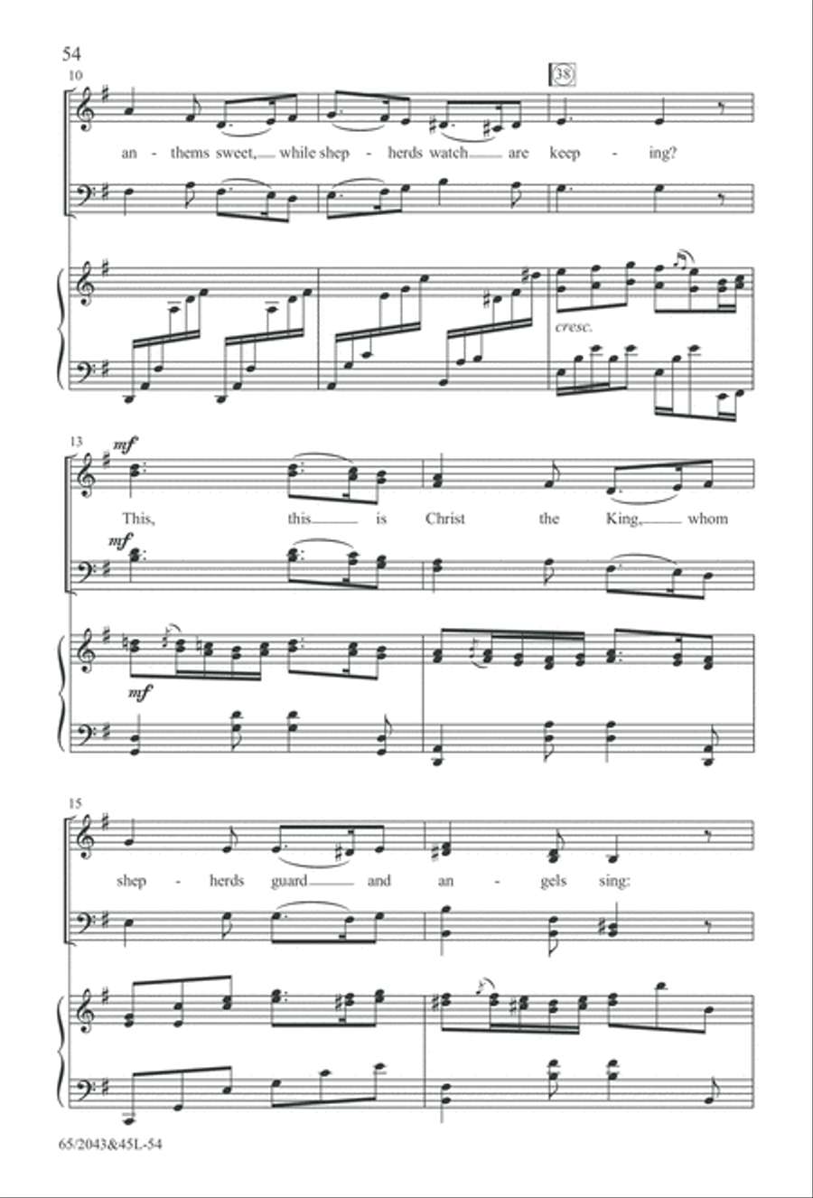 A Blest Messiah Born (Digital Download) 4-Part scores gallery preview page 54