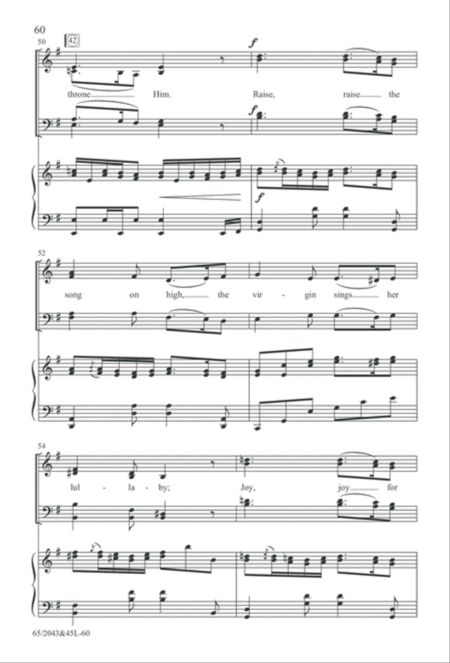 A Blest Messiah Born (Digital Download) 4-Part scores gallery preview page 60