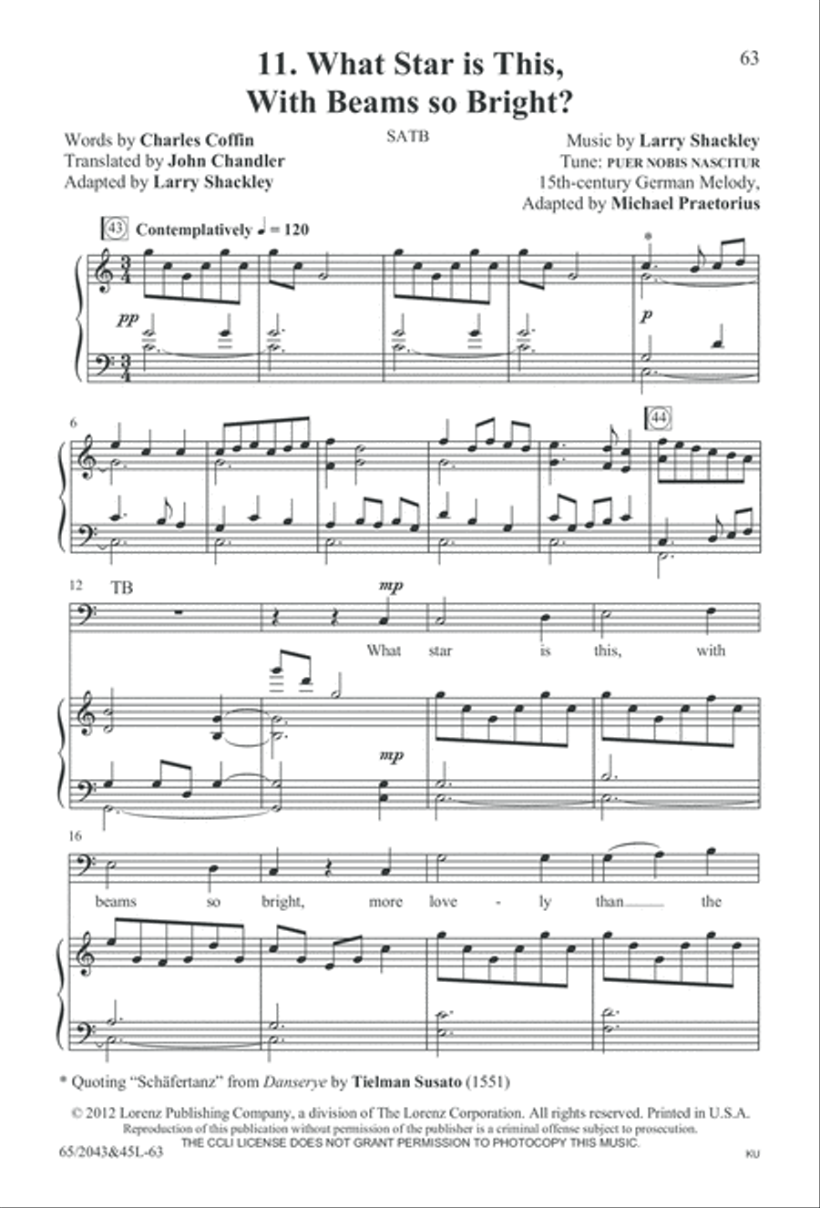 A Blest Messiah Born (Digital Download) 4-Part scores gallery preview page 63
