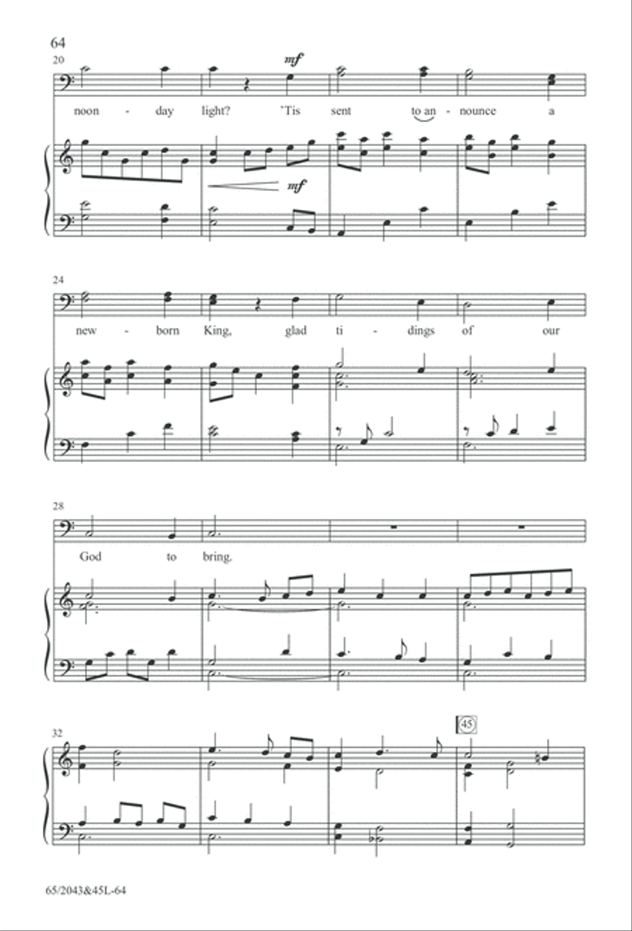 A Blest Messiah Born (Digital Download) 4-Part scores gallery preview page 64