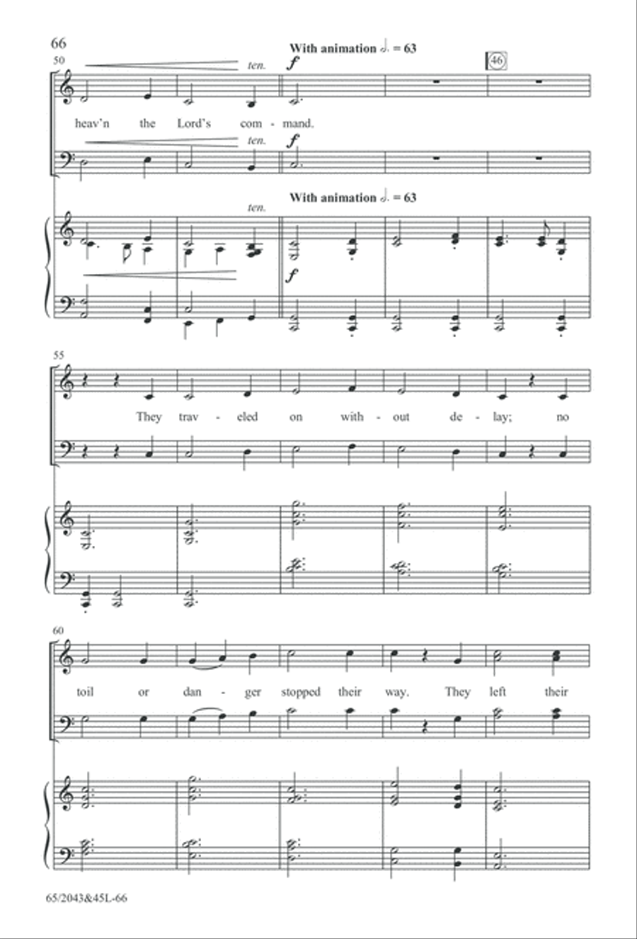 A Blest Messiah Born (Digital Download) 4-Part scores gallery preview page 66
