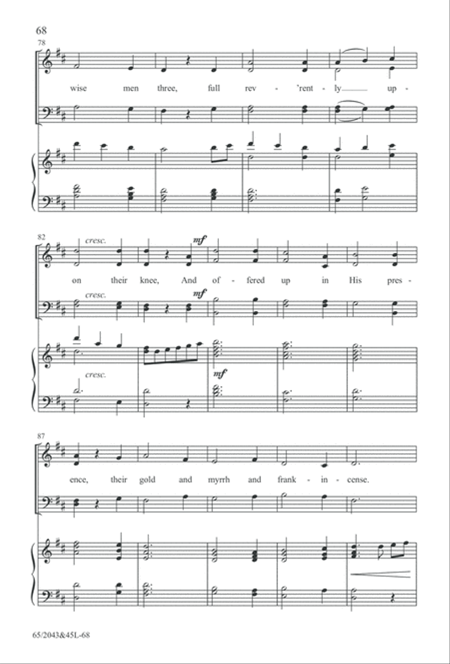 A Blest Messiah Born (Digital Download) 4-Part scores gallery preview page 68
