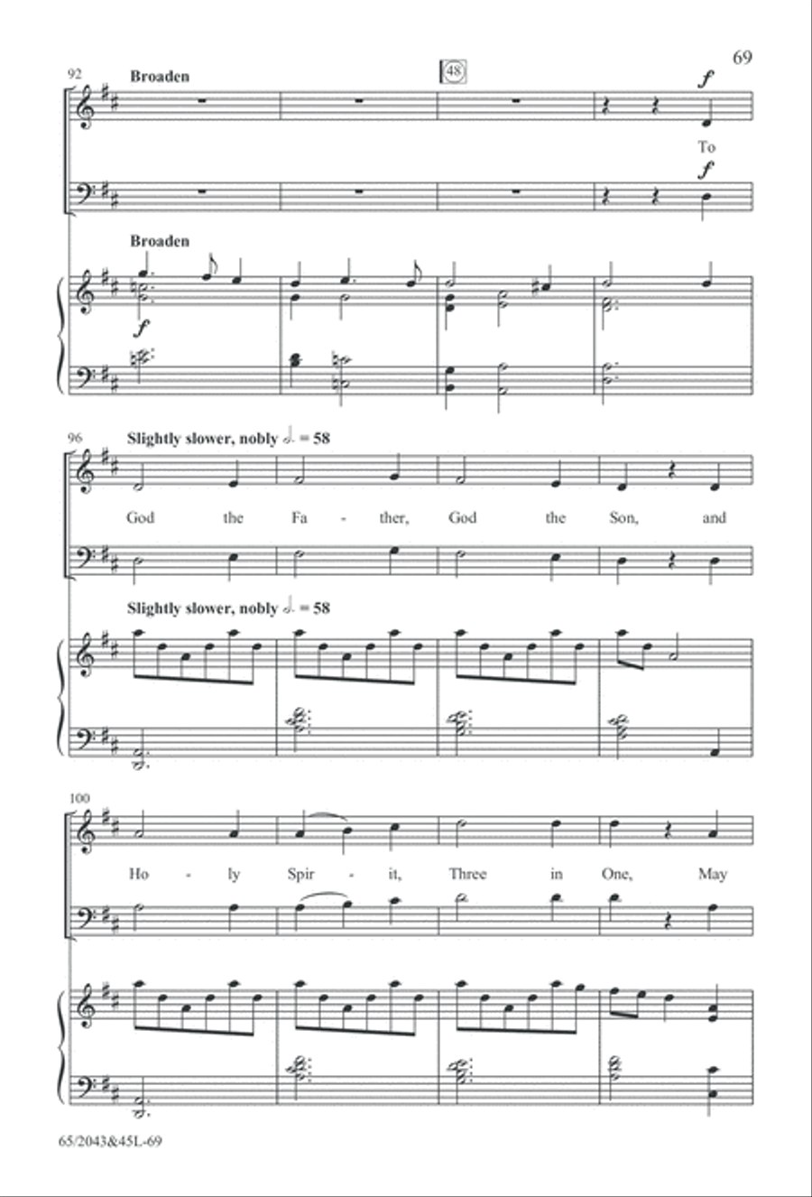 A Blest Messiah Born (Digital Download) 4-Part scores gallery preview page 69