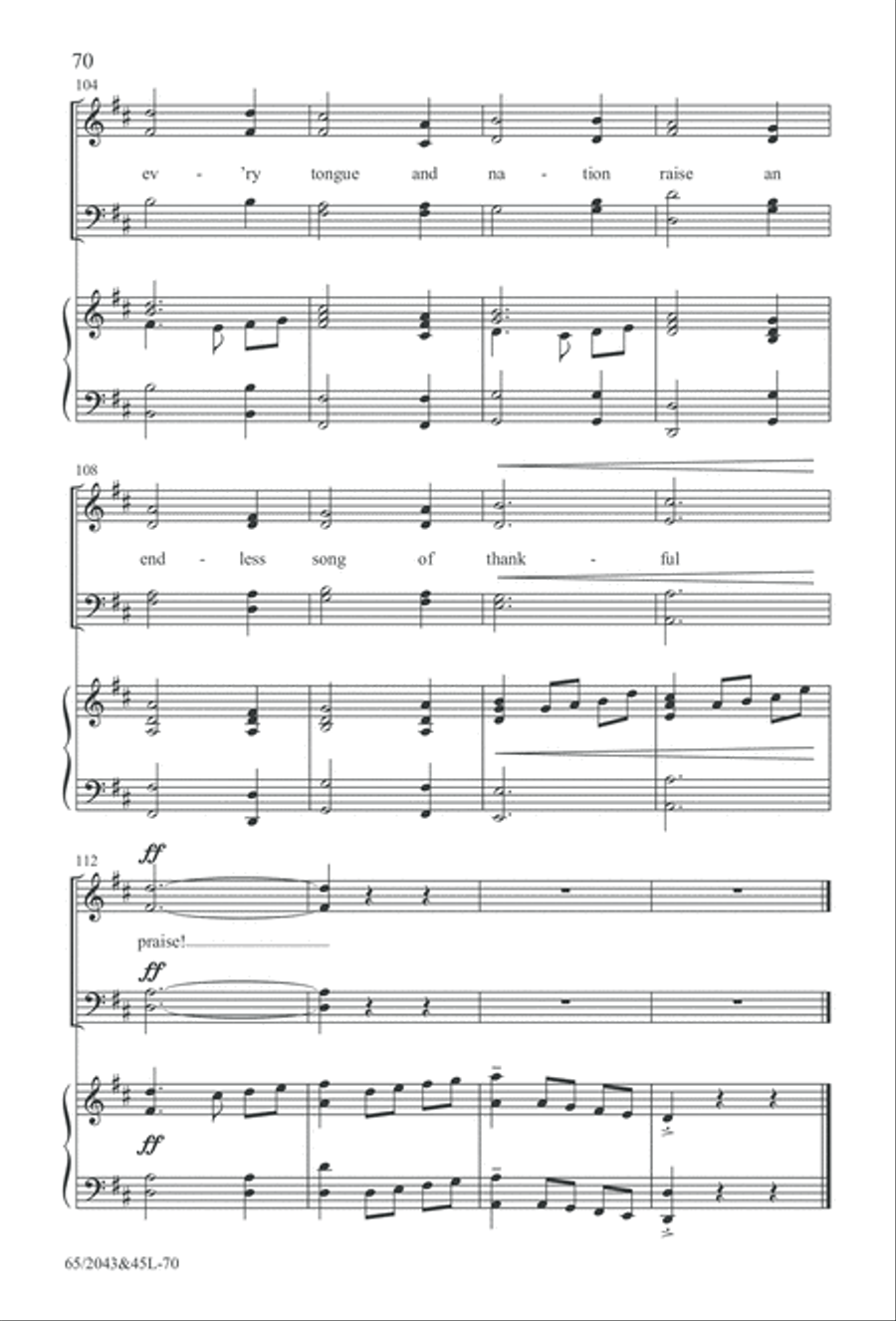 A Blest Messiah Born (Digital Download) 4-Part scores gallery preview page 70
