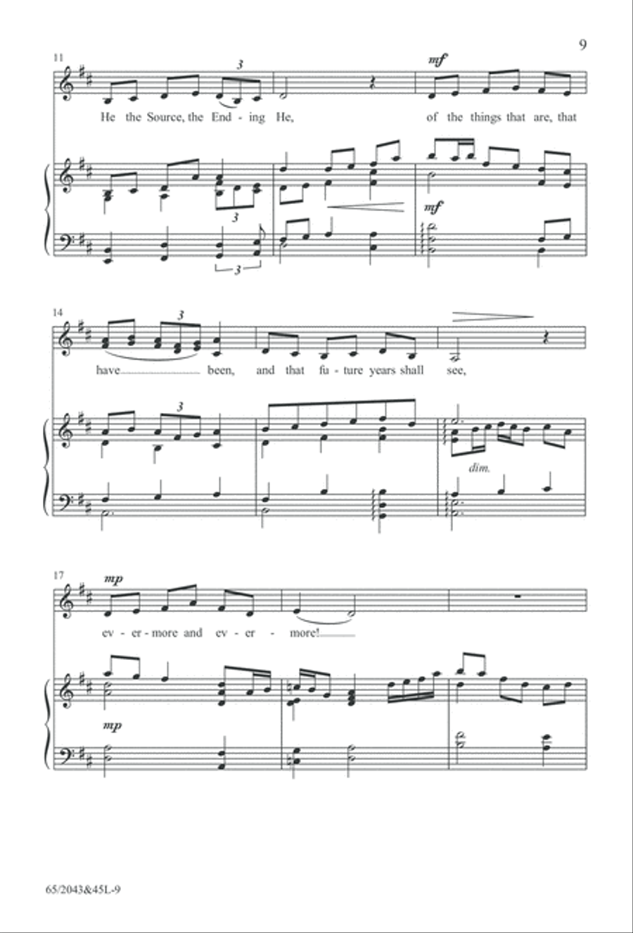 A Blest Messiah Born (Digital Download) 4-Part scores gallery preview page 9
