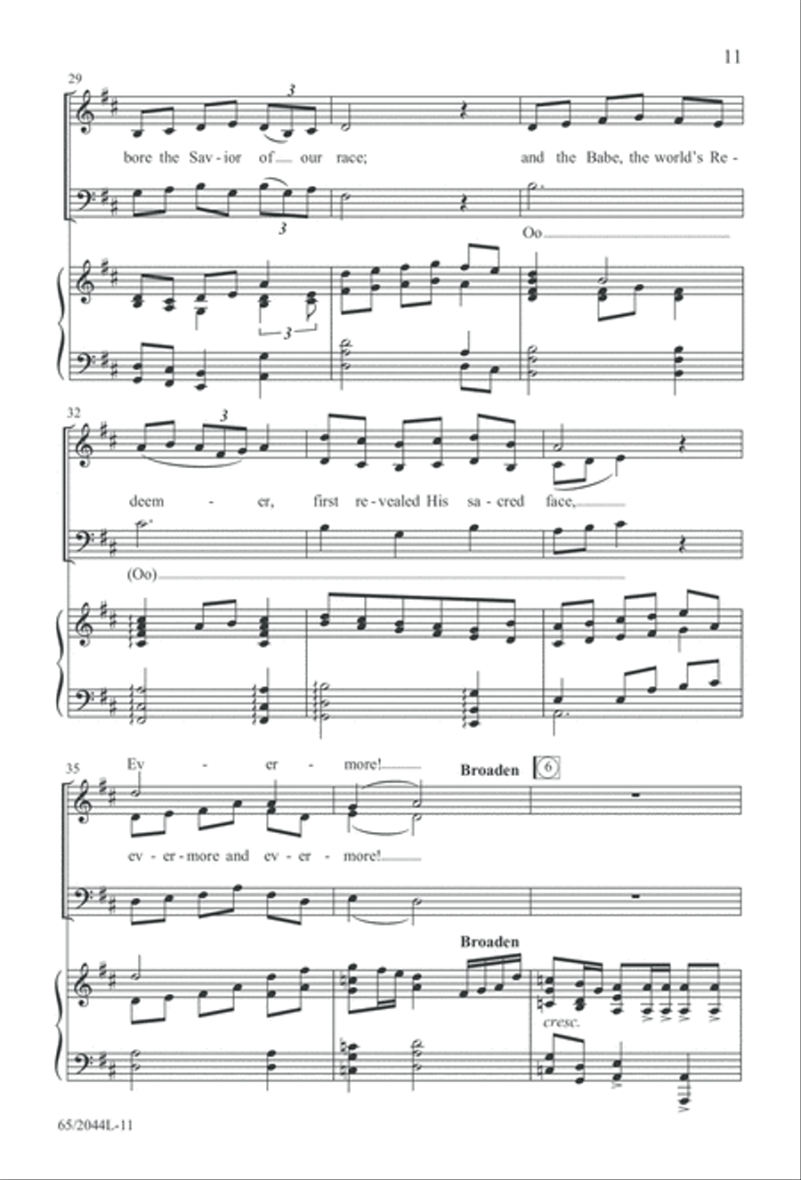 A Blest Messiah Born (Digital Download) 3-Part scores gallery preview page 11
