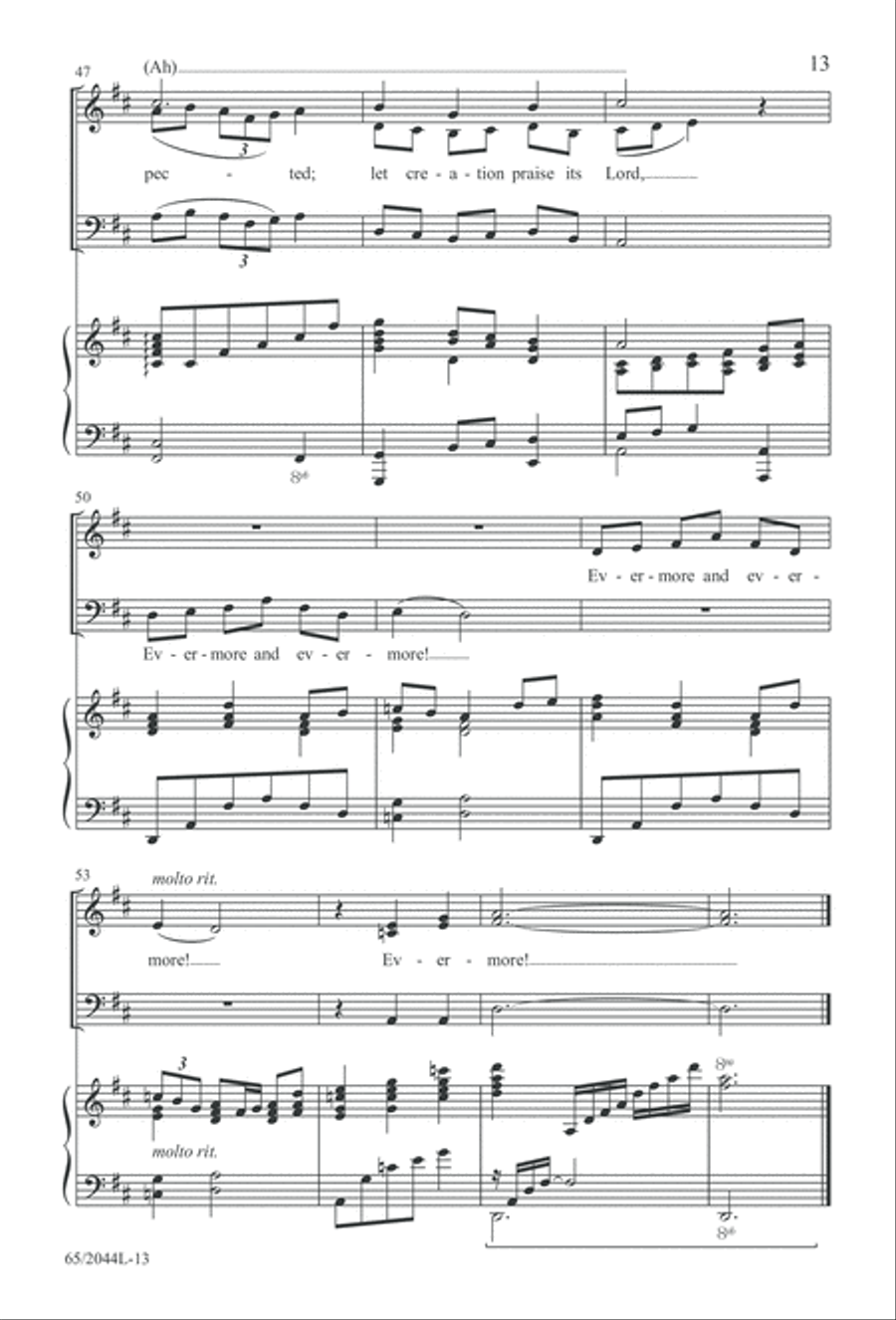A Blest Messiah Born (Digital Download) 3-Part scores gallery preview page 13