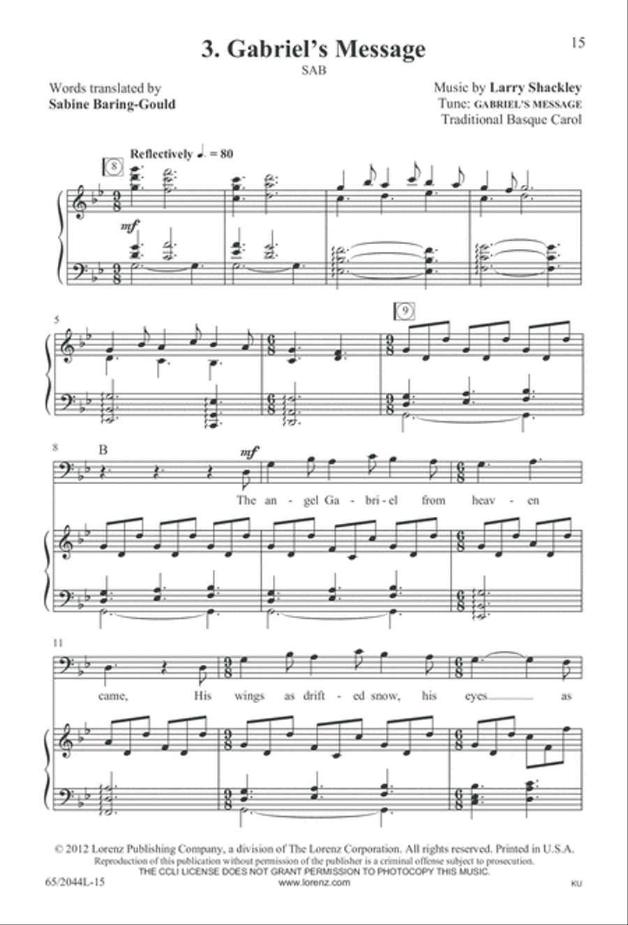 A Blest Messiah Born (Digital Download) 3-Part scores gallery preview page 15
