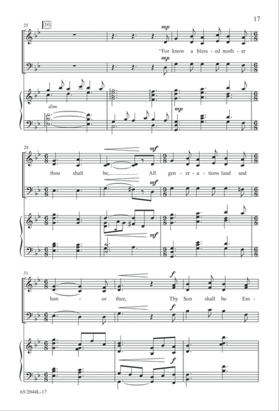 A Blest Messiah Born (Digital Download) 3-Part scores gallery preview page 17