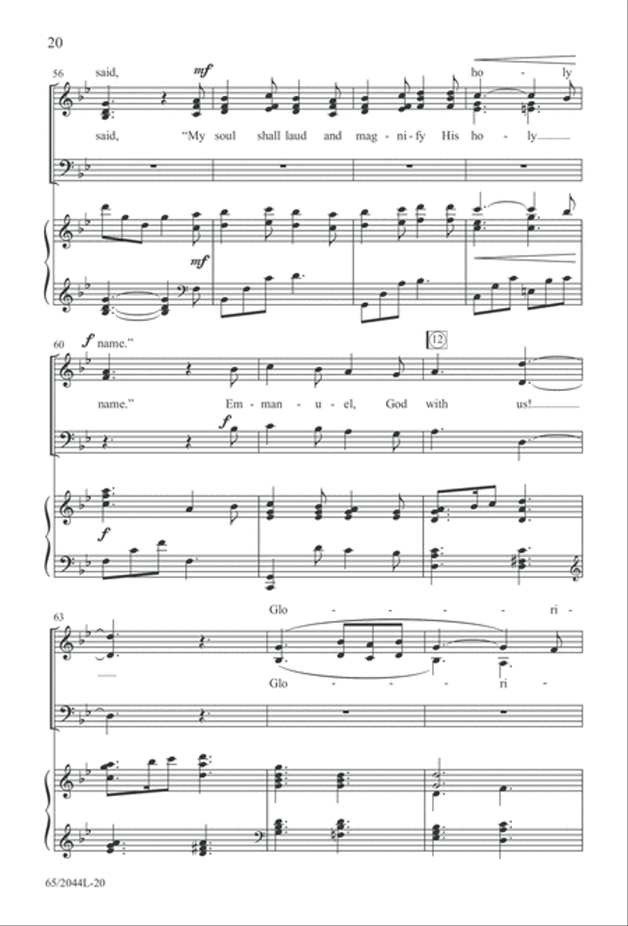 A Blest Messiah Born (Digital Download) 3-Part scores gallery preview page 20