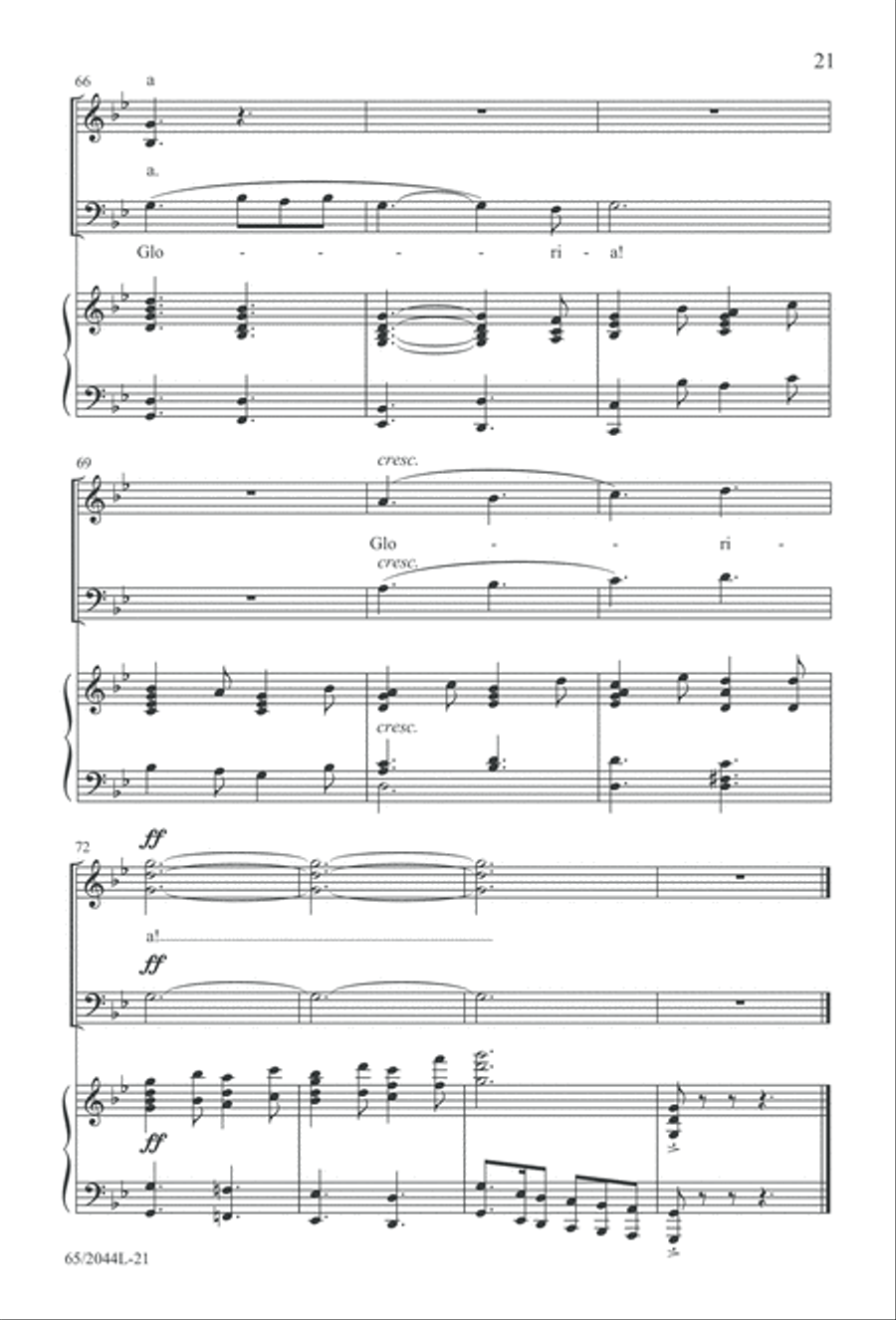 A Blest Messiah Born (Digital Download) 3-Part scores gallery preview page 21