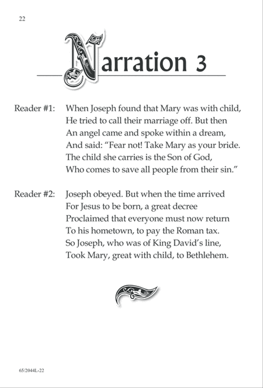 A Blest Messiah Born (Digital Download) 3-Part scores gallery preview page 22