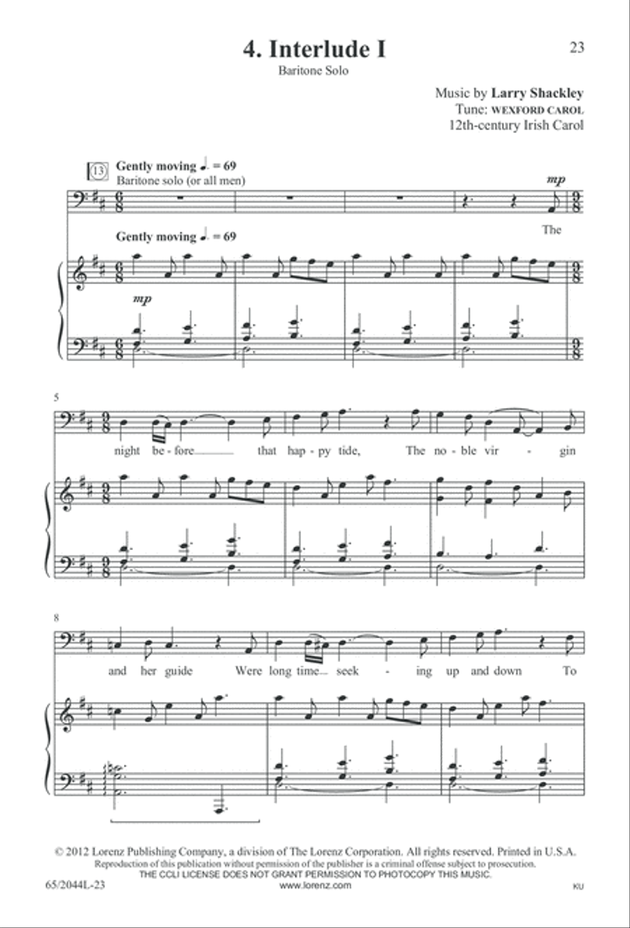 A Blest Messiah Born (Digital Download) 3-Part scores gallery preview page 23
