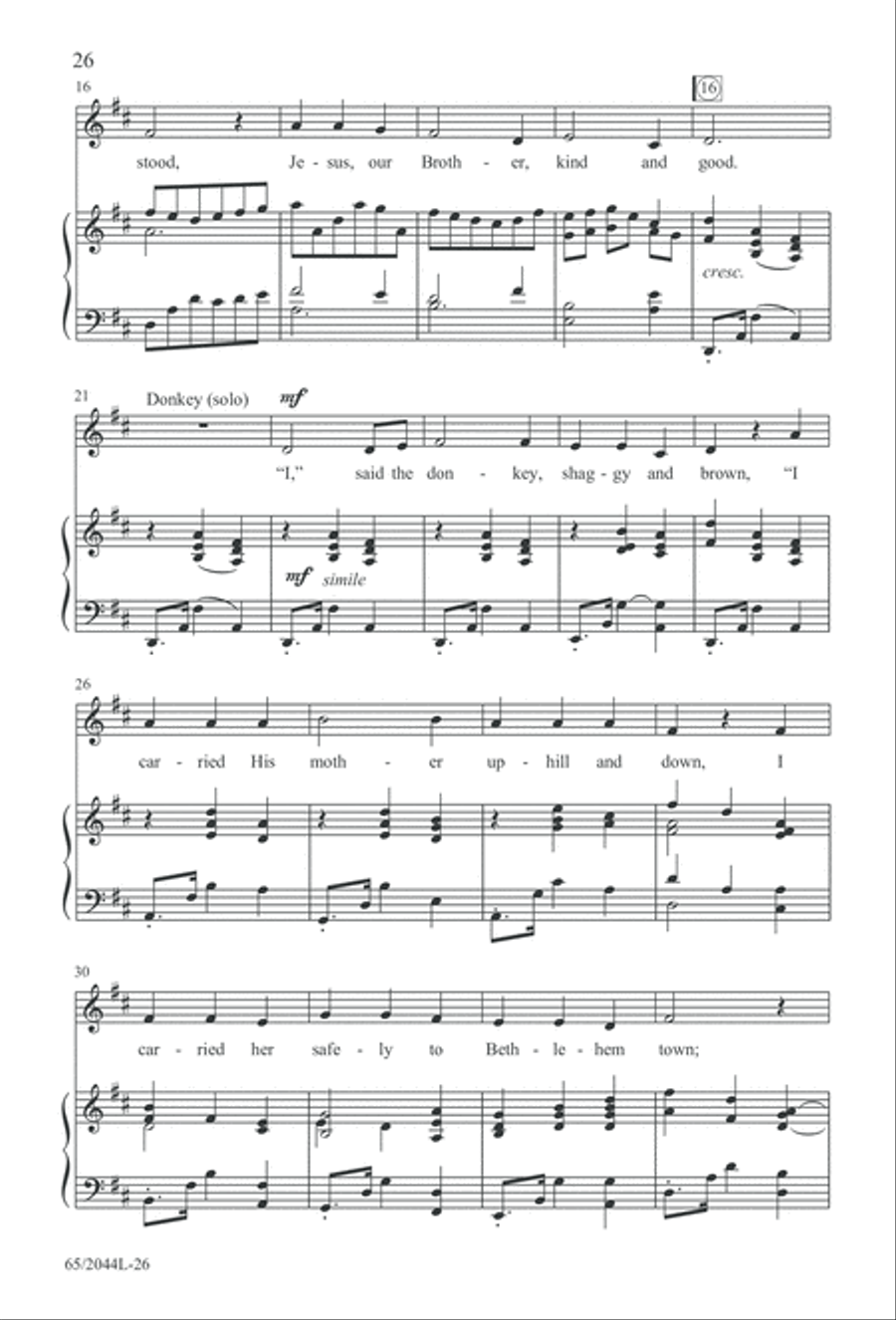 A Blest Messiah Born (Digital Download) 3-Part scores gallery preview page 26