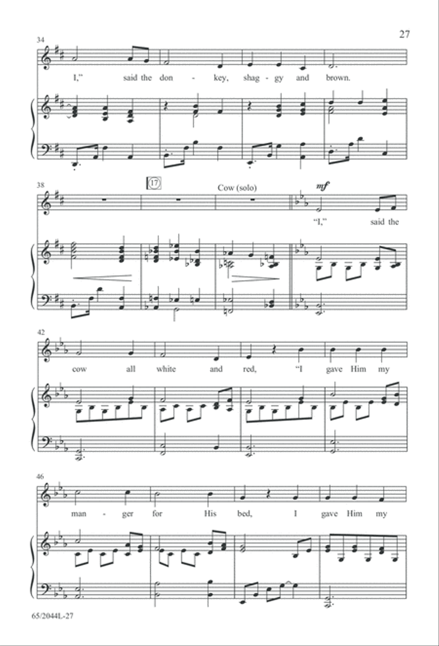 A Blest Messiah Born (Digital Download) 3-Part scores gallery preview page 27