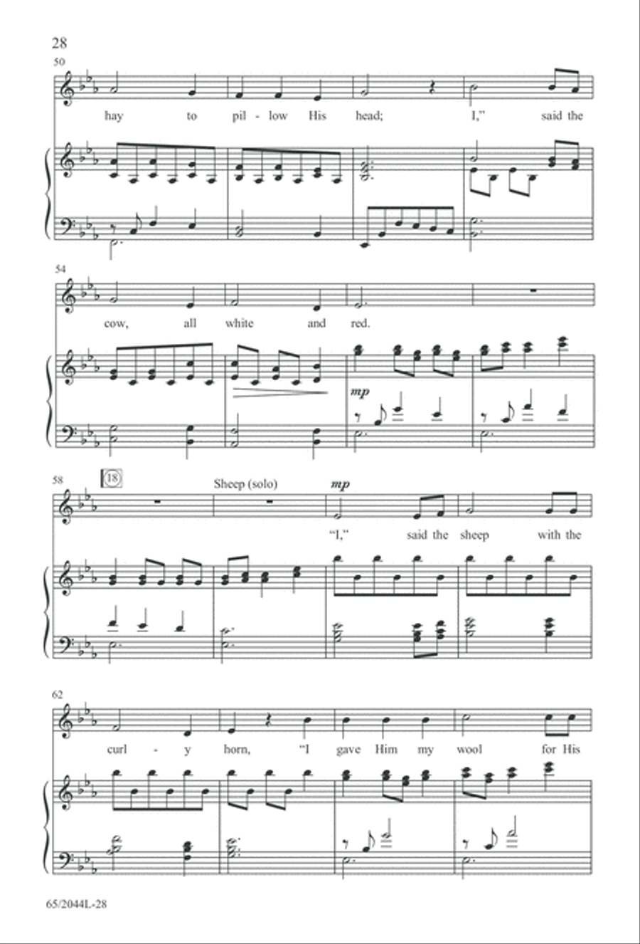 A Blest Messiah Born (Digital Download) 3-Part scores gallery preview page 28