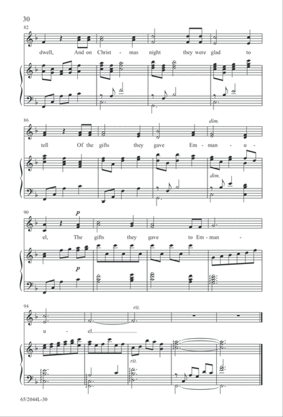 A Blest Messiah Born (Digital Download) 3-Part scores gallery preview page 30
