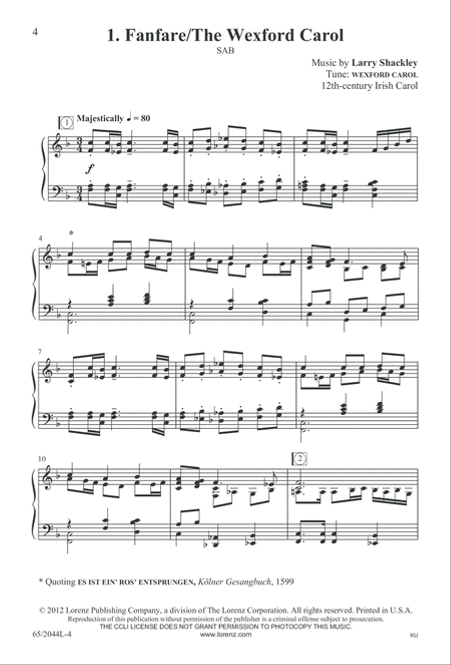 A Blest Messiah Born (Digital Download) 3-Part scores gallery preview page 4