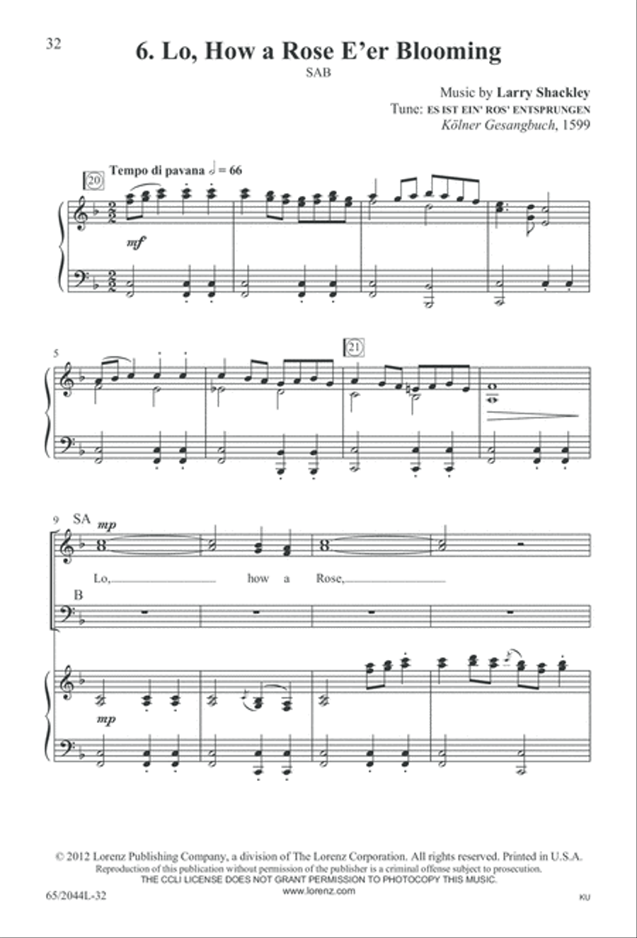 A Blest Messiah Born (Digital Download) 3-Part scores gallery preview page 32