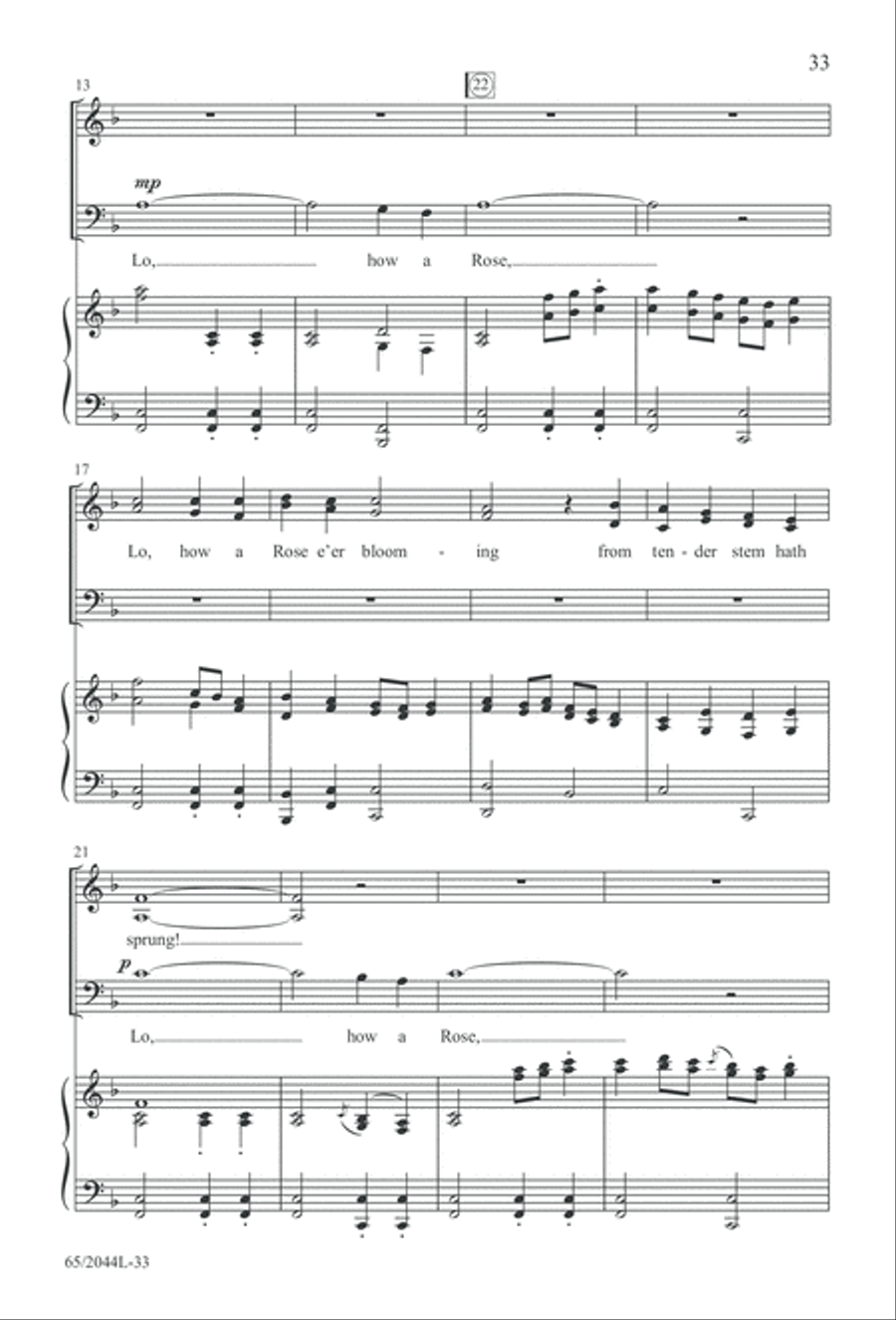 A Blest Messiah Born (Digital Download) 3-Part scores gallery preview page 33