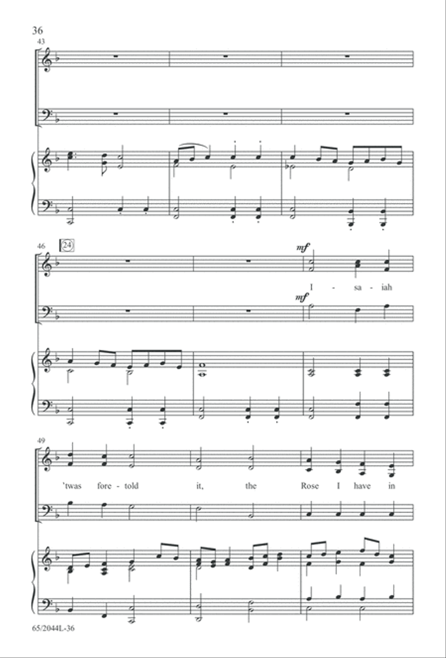 A Blest Messiah Born (Digital Download) 3-Part scores gallery preview page 36