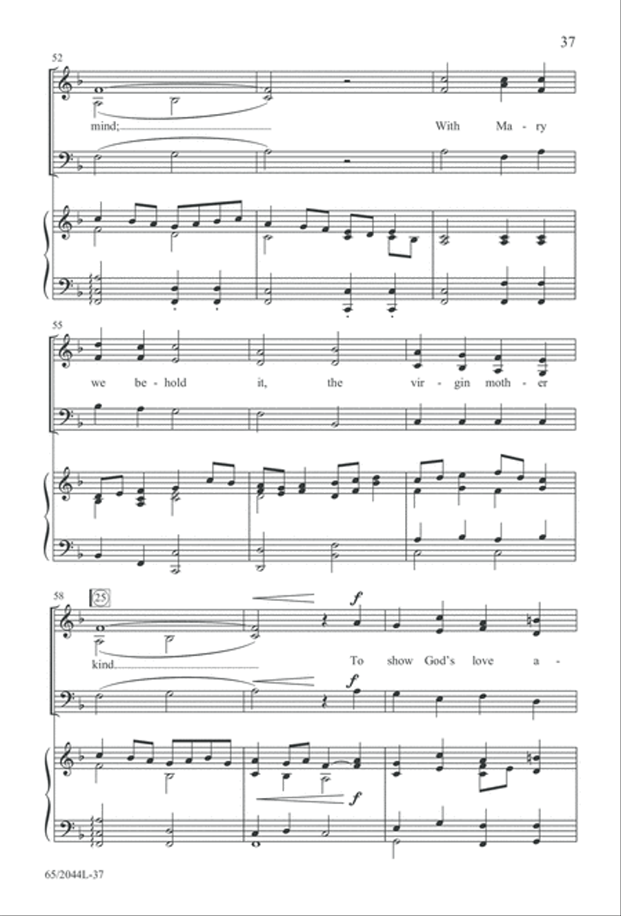 A Blest Messiah Born (Digital Download) 3-Part scores gallery preview page 37