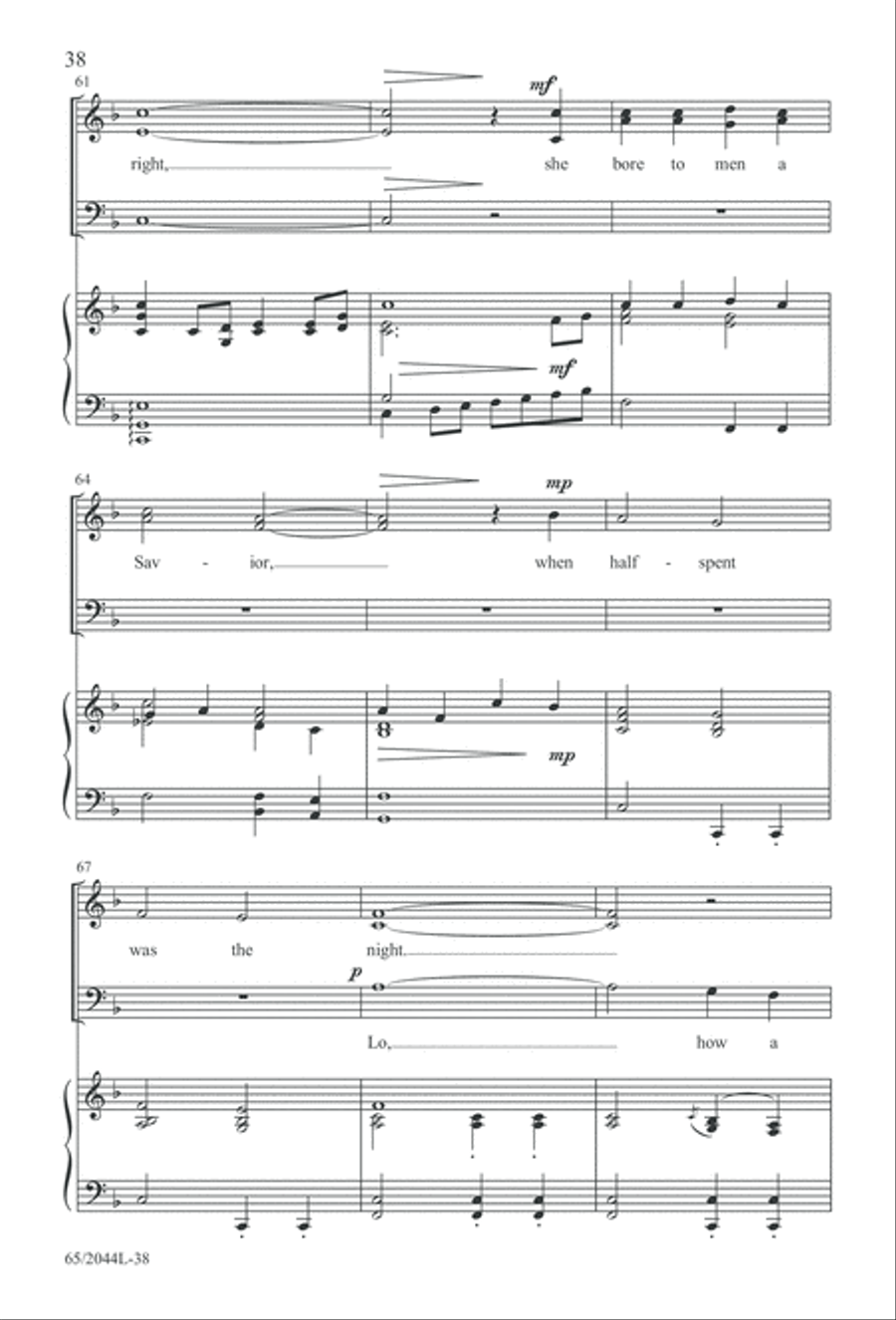 A Blest Messiah Born (Digital Download) 3-Part scores gallery preview page 38