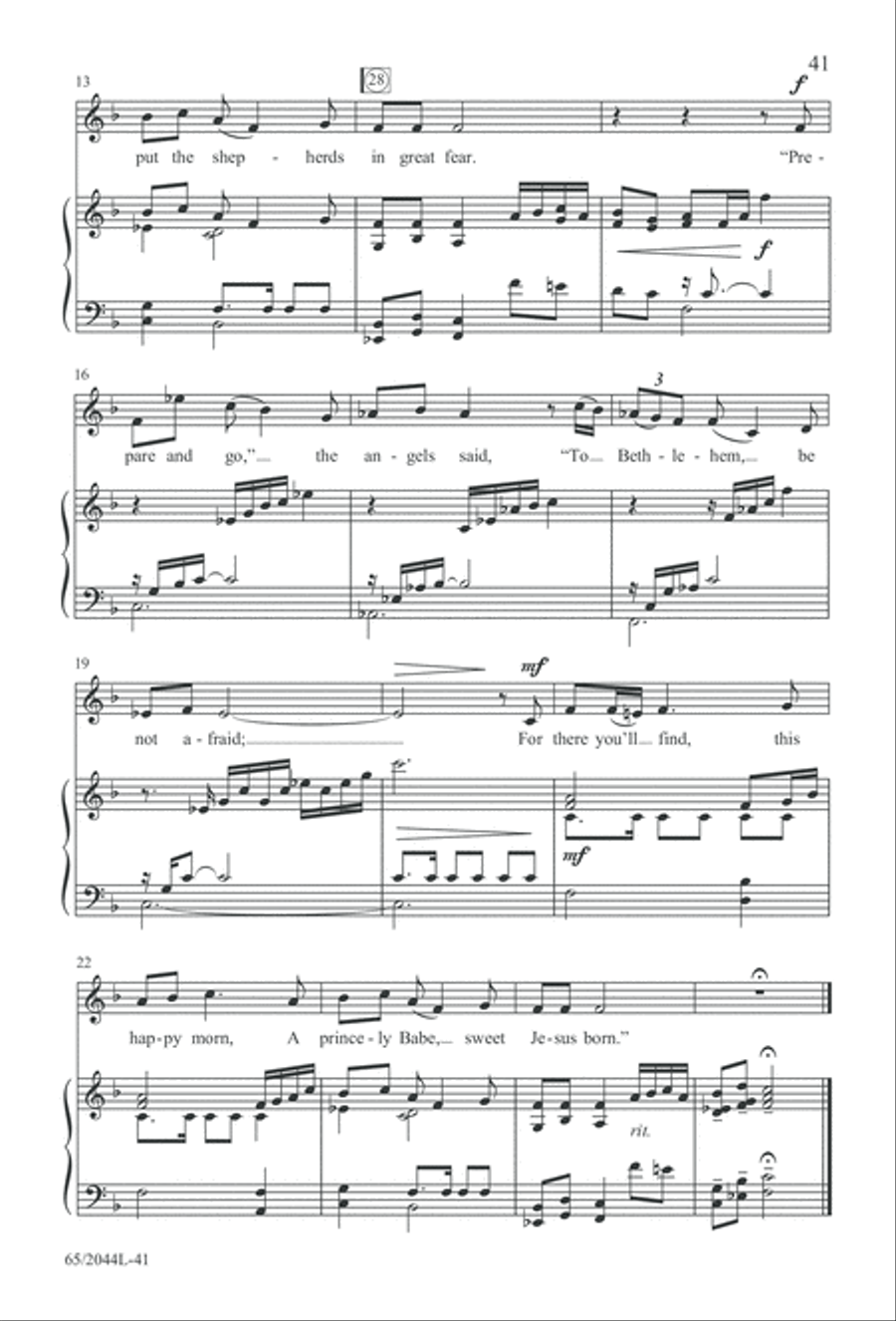 A Blest Messiah Born (Digital Download) 3-Part scores gallery preview page 41