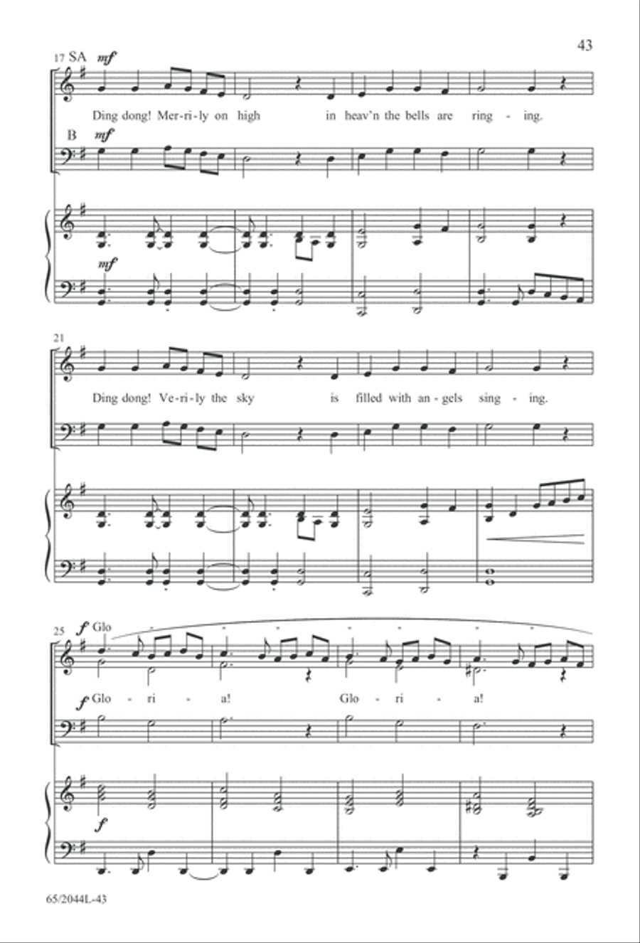A Blest Messiah Born (Digital Download) 3-Part scores gallery preview page 43