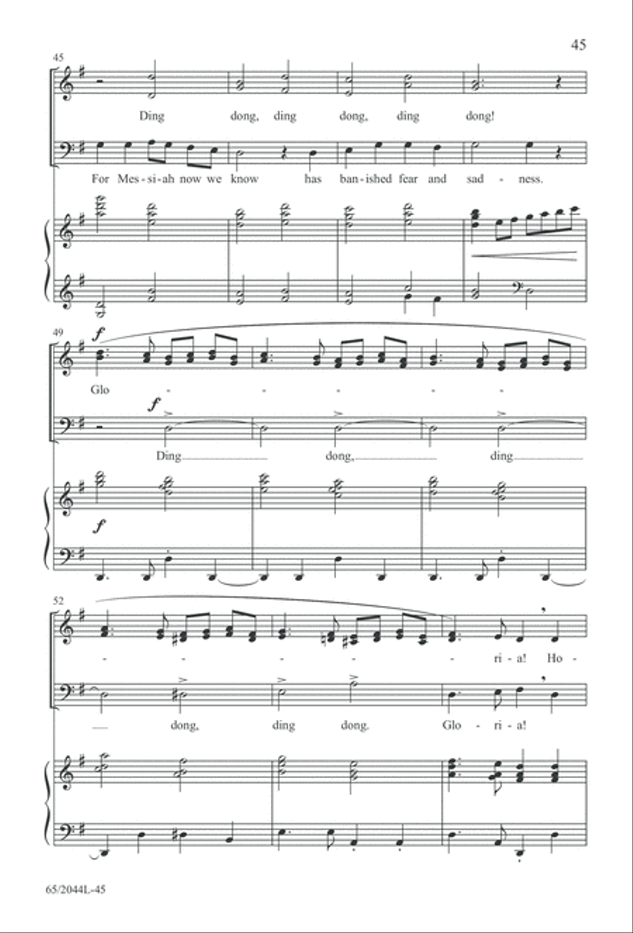 A Blest Messiah Born (Digital Download) 3-Part scores gallery preview page 45