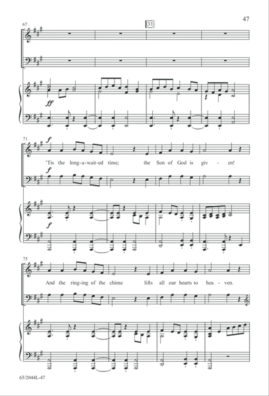 A Blest Messiah Born (Digital Download) 3-Part scores gallery preview page 47