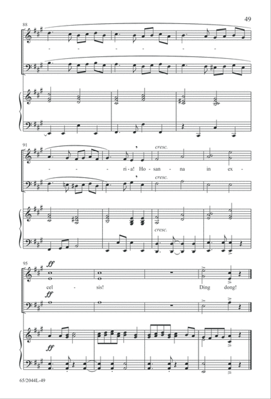A Blest Messiah Born (Digital Download) 3-Part scores gallery preview page 49