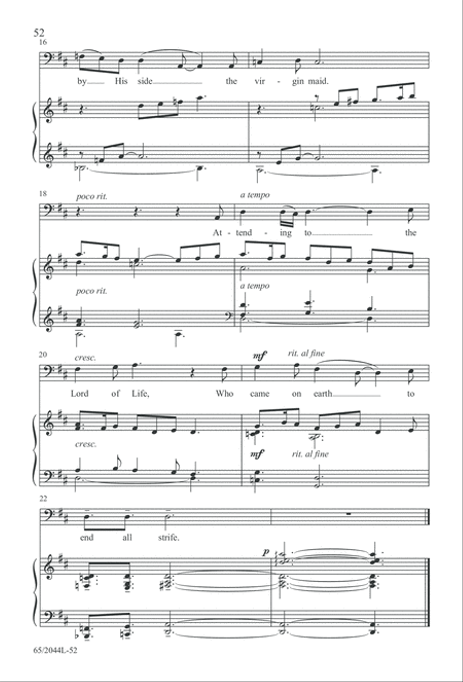 A Blest Messiah Born (Digital Download) 3-Part scores gallery preview page 52