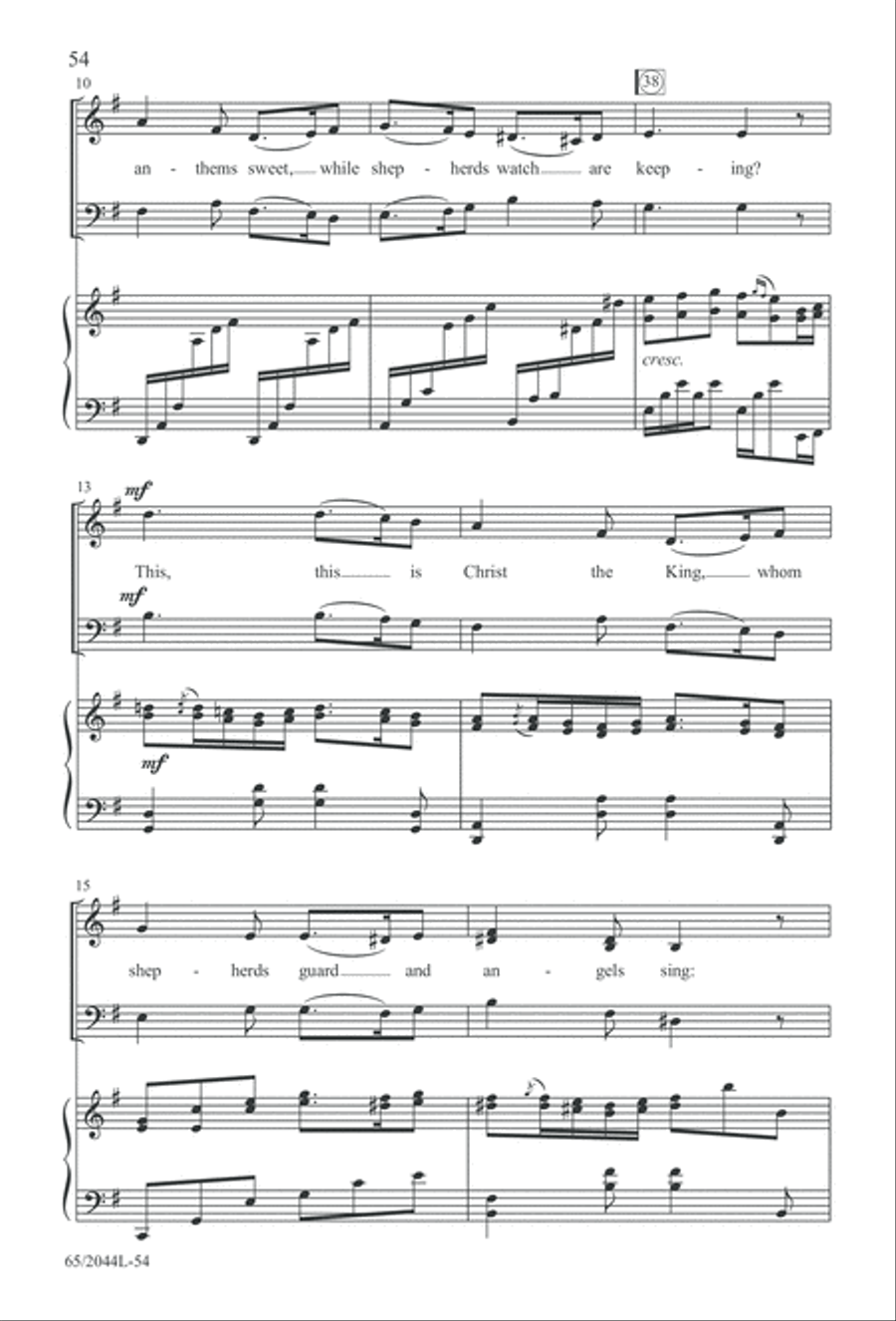 A Blest Messiah Born (Digital Download) 3-Part scores gallery preview page 54
