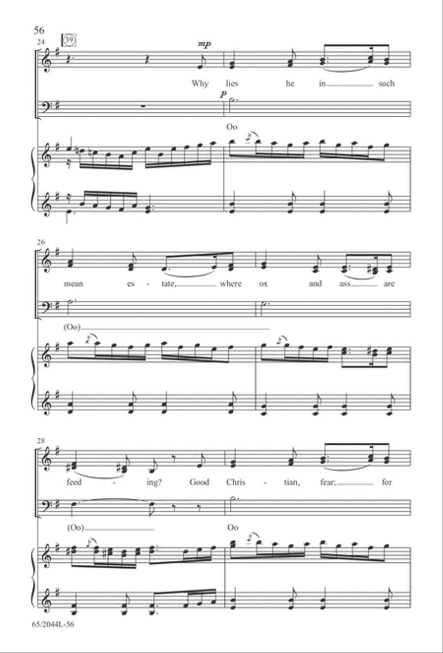 A Blest Messiah Born (Digital Download) 3-Part scores gallery preview page 56