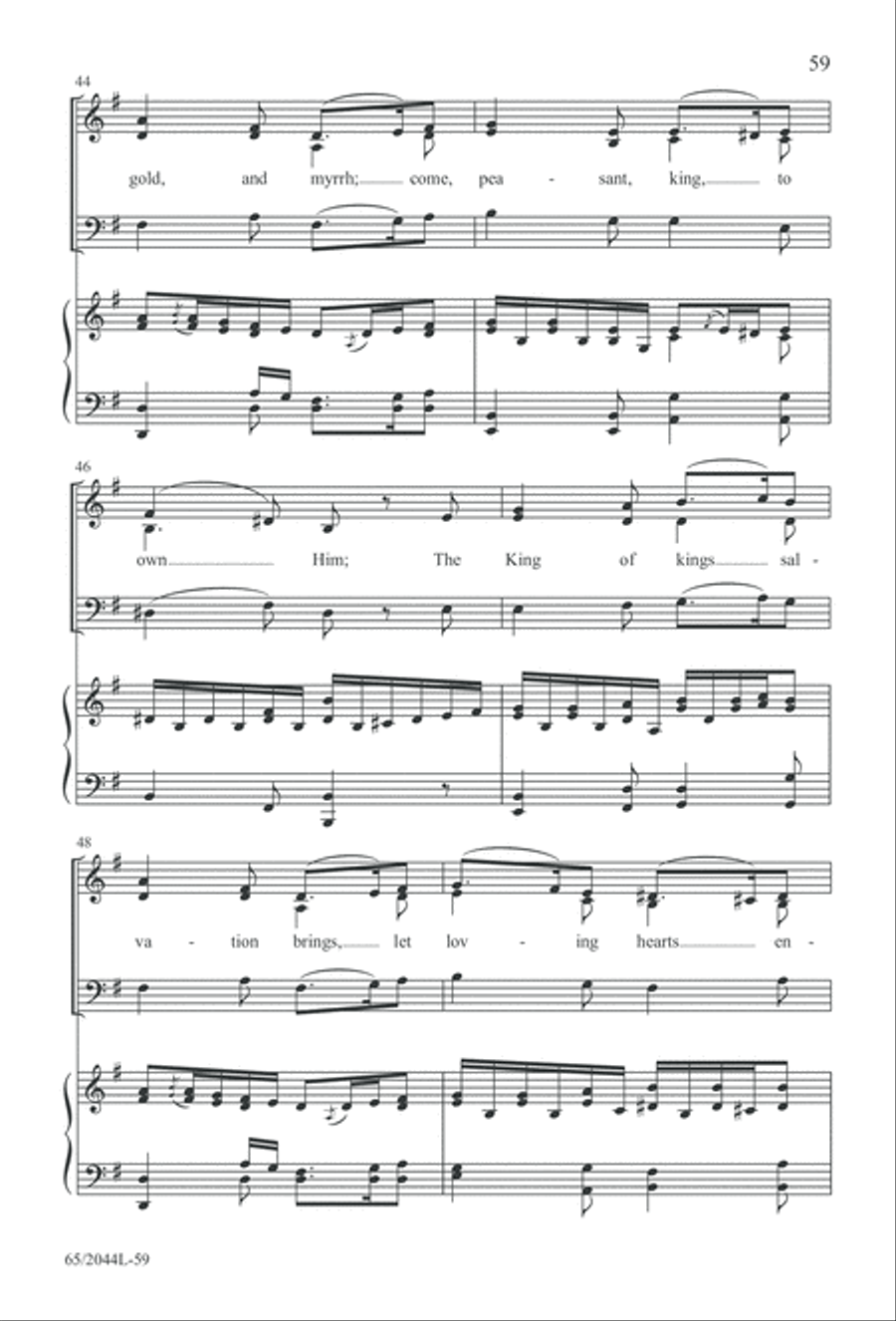 A Blest Messiah Born (Digital Download) 3-Part scores gallery preview page 59