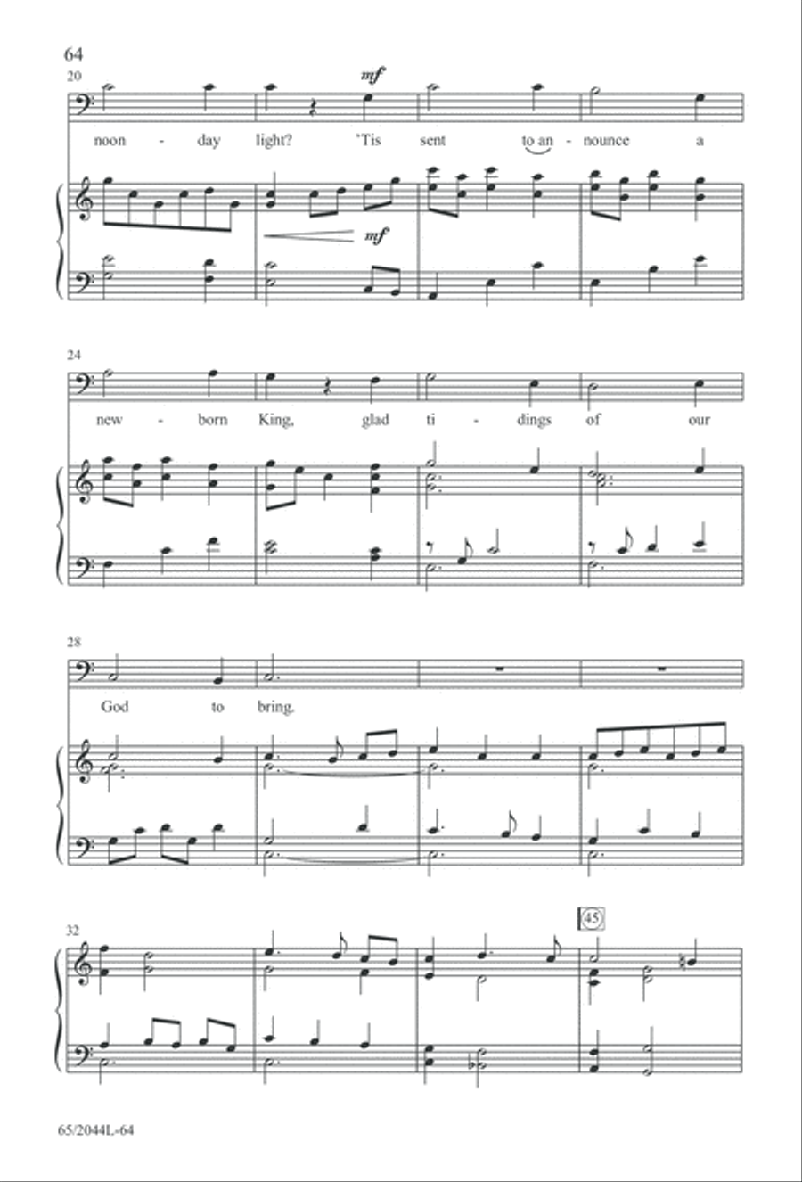 A Blest Messiah Born (Digital Download) 3-Part scores gallery preview page 64