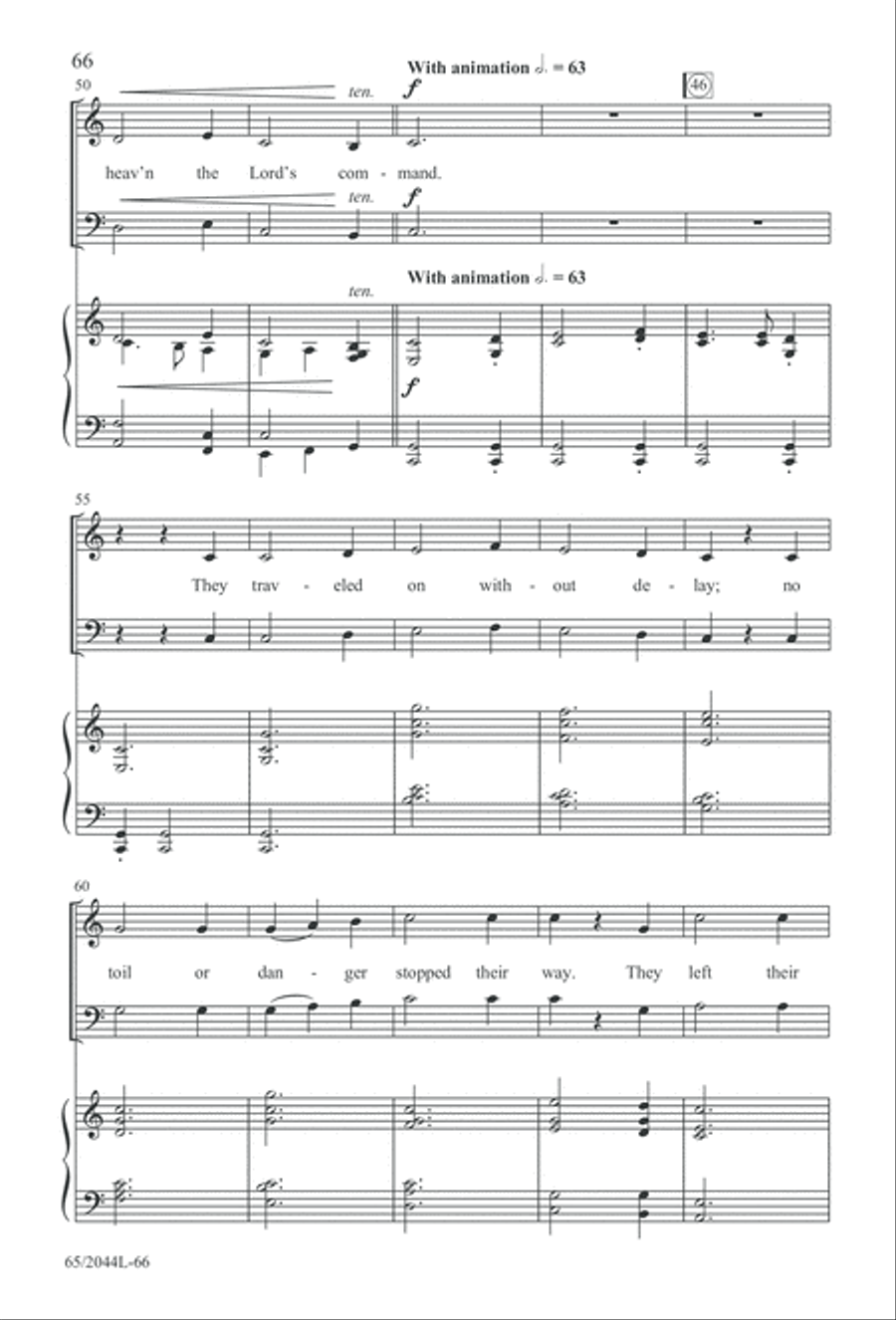 A Blest Messiah Born (Digital Download) 3-Part scores gallery preview page 66