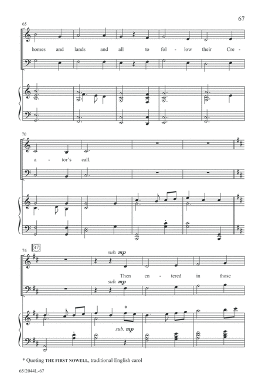 A Blest Messiah Born (Digital Download) 3-Part scores gallery preview page 67